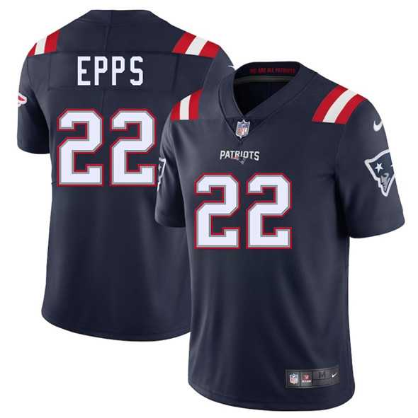 Men & Women & Youth New England Patriots #22 Marcus Epps Navy 2025 Vapor Limited Stitched Jersey